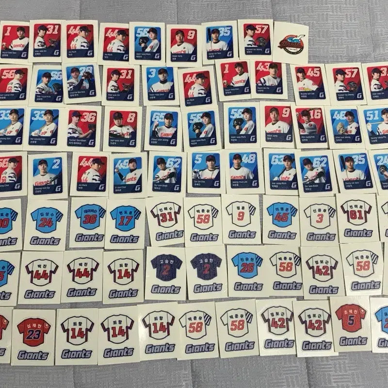 [BUNJANG] KBO Baseball Player Tteokbokki Stickers / kbo 야구선수 띠부실(롯데, LG,SSG,KT,두산, 키움,NC,국대)