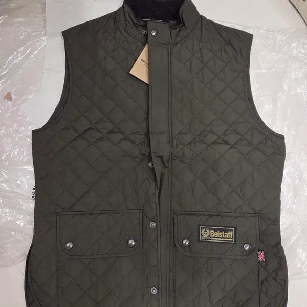 [BUNJANG] Belstaff Quilted Vest Olive 48 / 벨스타프 퀼팅 조끼 올리브 48