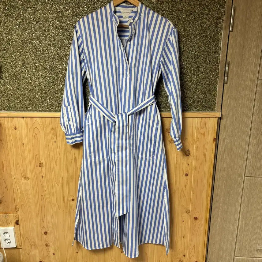 [BUNJANG] Club Monaco Striped Shirt Dress / (55-66) 클럽모나코 스트라이프 셔츠 원피스
