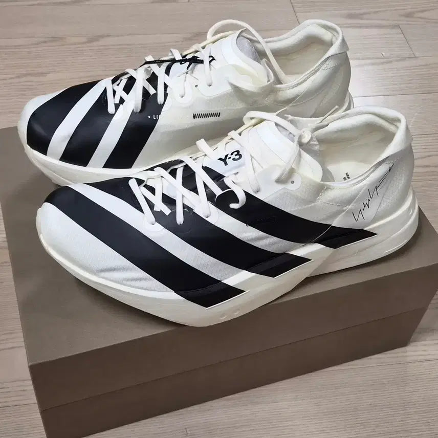 [BUNJANG] Y-3 Yohji Yamamoto x Adizero Adios Pro 4 White Black Running Shoes (280mm) / [새상품] Y3 요지야마모토 x 아디제로 아디오스 프로4  280