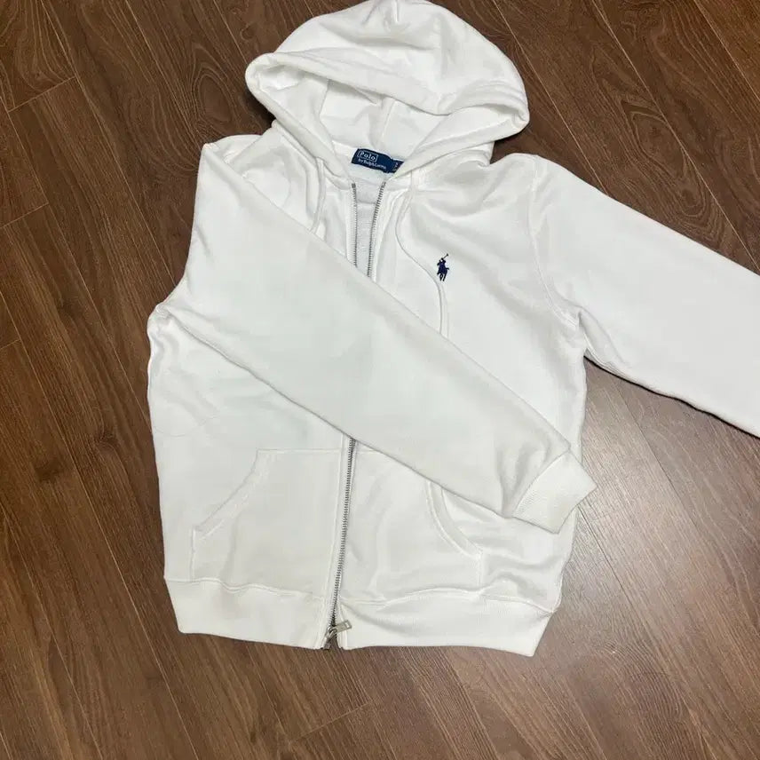 [BUNJANG] Polo Ralph Lauren White Zip-Up Hoodie - Women's M / 폴로 랄프로렌 화이트 후드 집업 여성 m