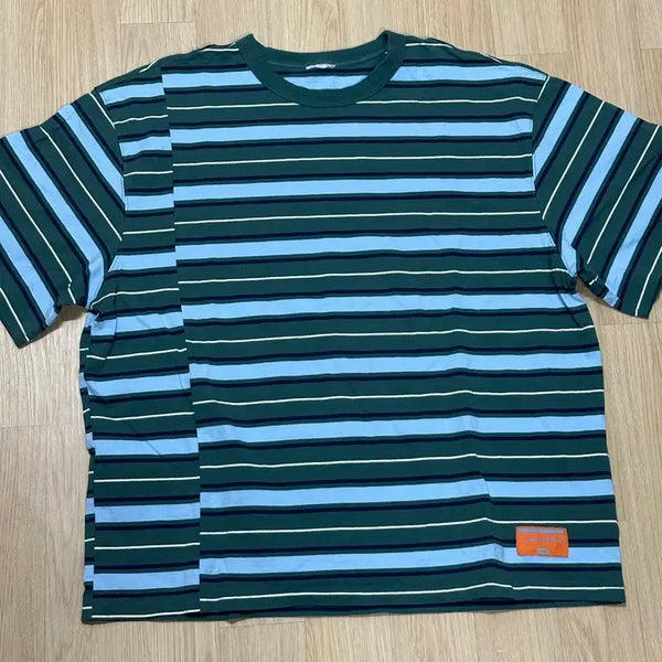 [BUNJANG] H&M Striped T-Shirt Green XXL / H&M 스트라이프 티셔츠 그린 XXL