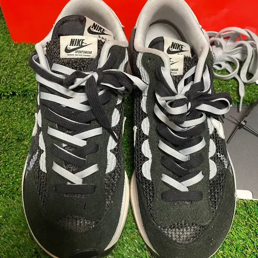 [BUNJANG] Nike x Sacai Vaporwaffle Black White / [255]나이키 사카이 베이퍼와플 검흰 풀 구성
