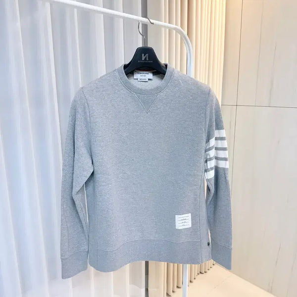 [BUNJANG] Thom Browne Tricolor Striped Sweatshirt Grey Size 3 / 톰브라운 사선완장 맨투맨 size 3