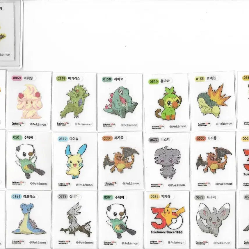 [BUNJANG] Pokemon 30th Anniversary Stickers (띠부씰) / 포켓몬 30주년 띠부씰 팔아요.