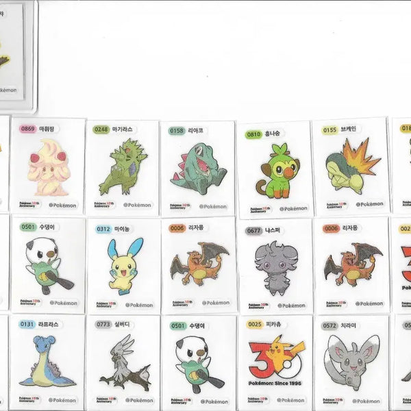 [BUNJANG] Pokemon 30th Anniversary Stickers (띠부씰) / 포켓몬 30주년 띠부씰 팔아요.
