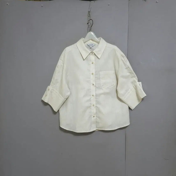 [BUNJANG] Cacharel Linen Blouse Size 77 / 까샤렐 린넨 블라우스 77  n7305