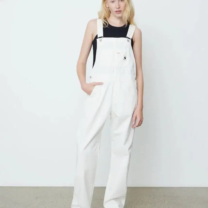 [BUNJANG] Carhartt Women's Overalls White / 칼하트 우먼즈 오버롤 팬츠 화이트