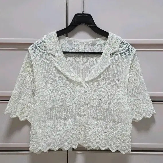 [BUNJANG] Lace Cardigan / 레이스 뜨개가디건 새상품