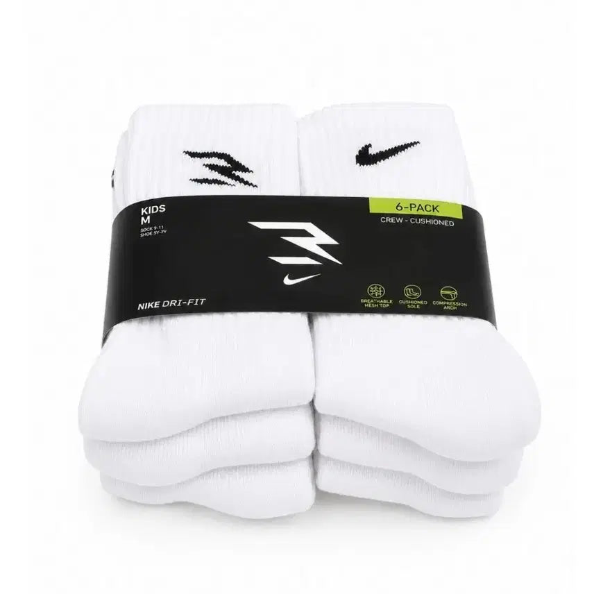 [BUNJANG] Nike Dri-FIT Crew Cushioning Socks (6-Pack) / 나이키 양말 6개입 드라이핏 크루 쿠셔닝