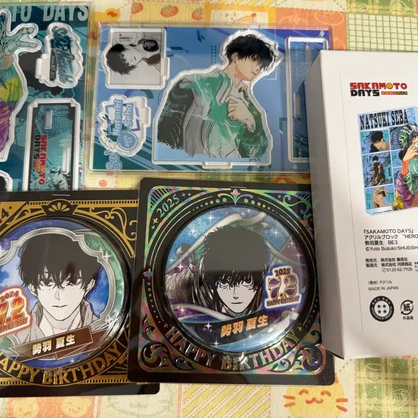 [BUNJANG] Sakamoto Days Seba Natsuki Birthday Acrylic Block, Badge, Diorama Bundle / 사카모토데이즈 세바나츠키 생일 아크릴블록 뱃지 디오라마
