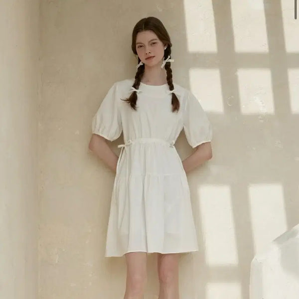 [BUNJANG] Slowand Laura Laura Labelle Blanc Plain Strap Dress / 주르티 플레인 스트랩 원피스 | 슬로우앤드 로라로라 틸아이다이 라벨르블랑