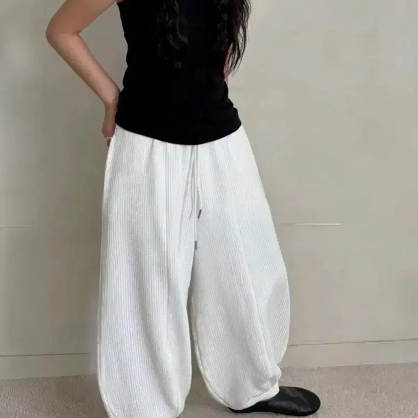 [BUNJANG] Oursoonhwan Corduroy Pi Pants White / [oursoonhwan] corduroy pi pants (white)