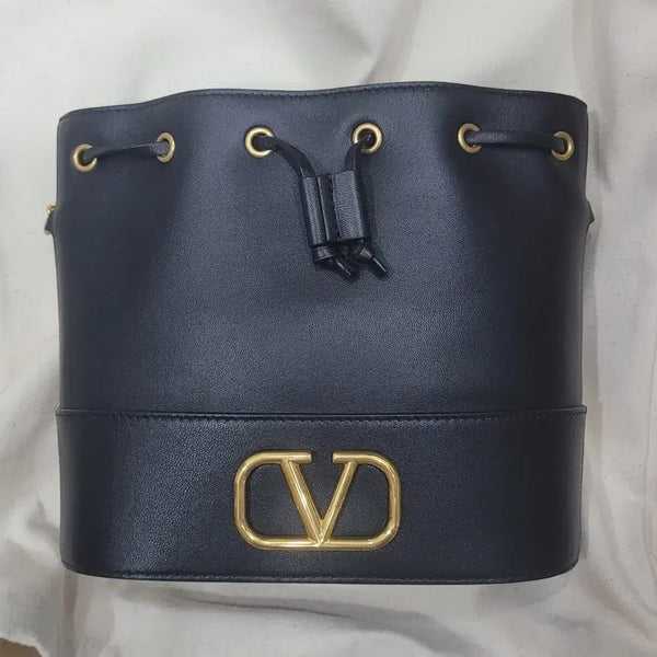 [BUNJANG] Valentino VLogo Chain Bucket Bag Black / 정품 발렌티노 브이로고 체인 버킷백 블랙(이너백,더스트백,박스,택)