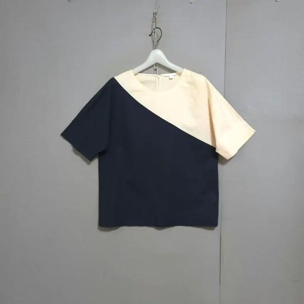 [BUNJANG] COS Diagonal Color-Block Blouse (Size 36) / COS 코스 사선배색 블라우스 36  n7310