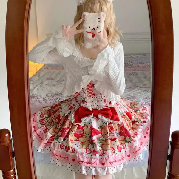 [BUNJANG] Lolita Bolero Cardigan White / 로리타 중브 볼레로 가디건 화이트