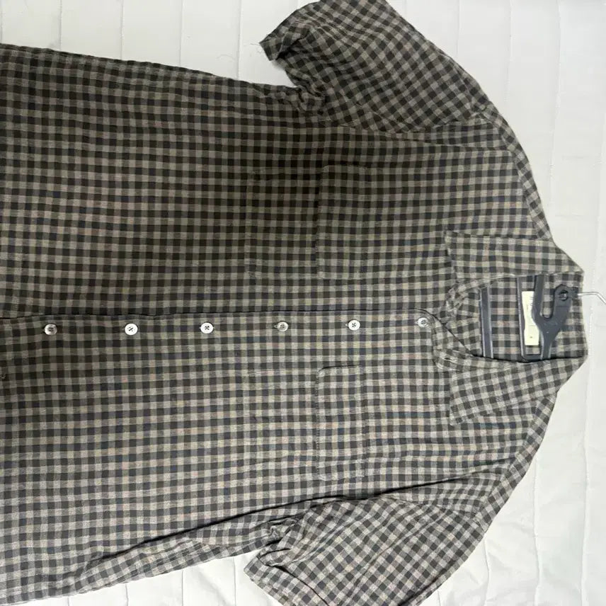 [BUNJANG] Noun Tartan Check Crop Shirt / 노운 타탄 체크 크롭 셔츠
