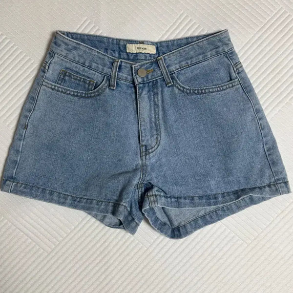 [BUNJANG] TheWish Shopping Mall Light Wash Denim Shorts Size S / 더위시 쇼핑몰 데님 반바지 팬츠 S