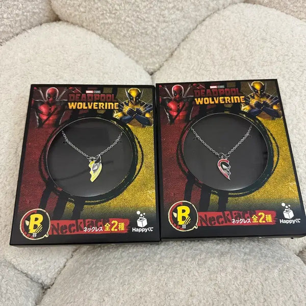 [BUNJANG] Happy Kuji Deadpool & Wolverine B Prize Necklace Bundle Set / 해피쿠지 데드풀앤 울버린 b상 목걸이 일괄