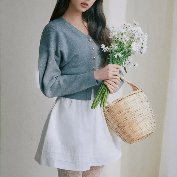 [BUNJANG] Rollero Roller Jang Won Young Pintuck Mini Skirt / 로라로라 장원영 핀턱 미니 스커트