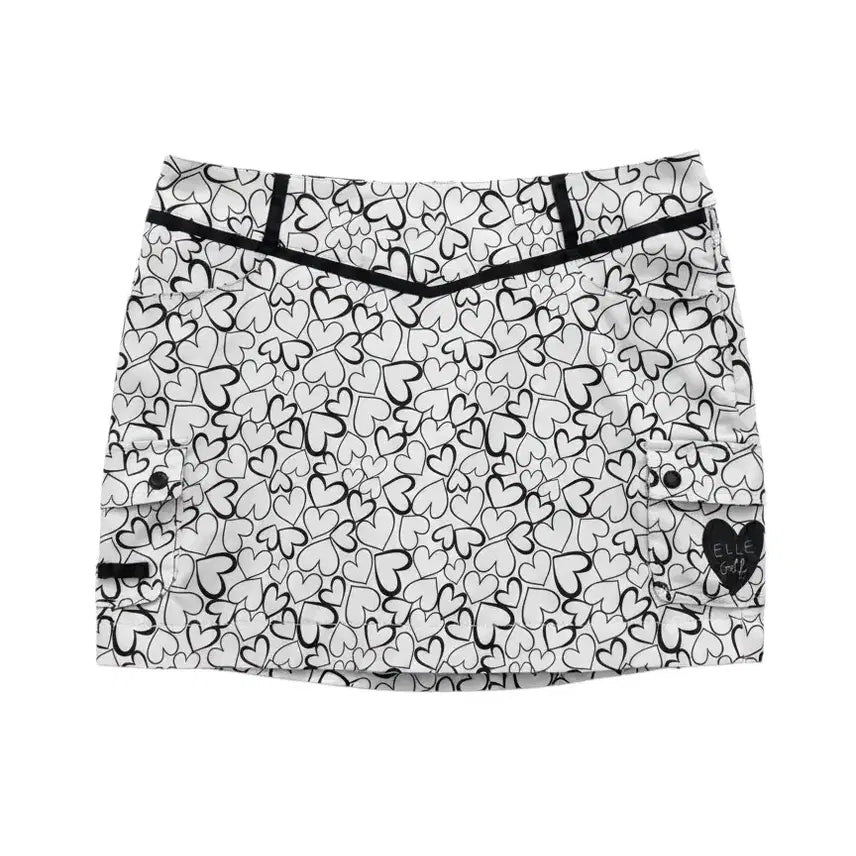 [BUNJANG] Elle Golf Women's Heart Pattern Skirt / 여성70/ 엘르 골프 하트 패턴 스커트