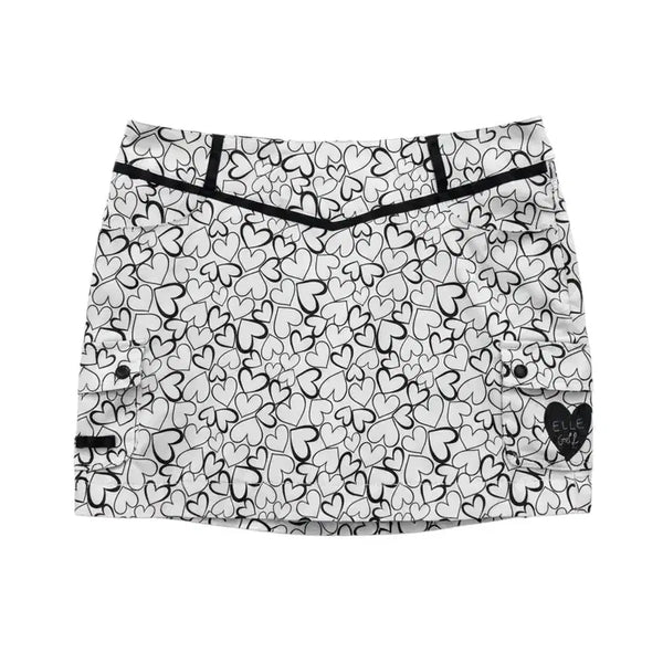 [BUNJANG] Elle Golf Women's Heart Pattern Skirt / 여성70/ 엘르 골프 하트 패턴 스커트