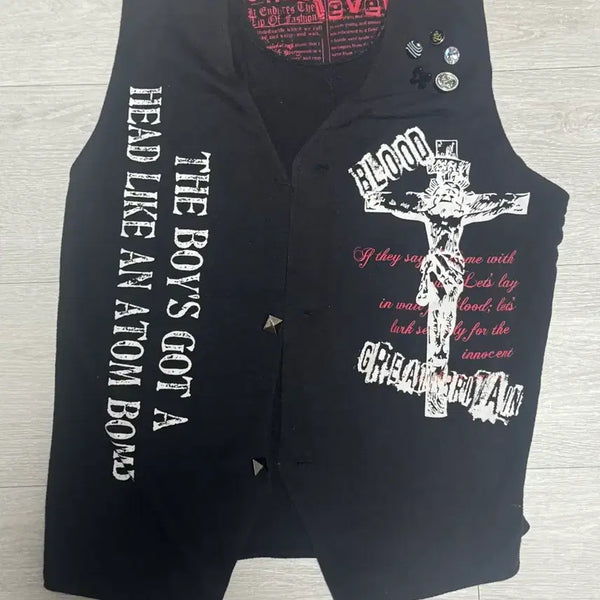 [BUNJANG] Y2K Emo Punk Vest / emo punk y2k 조끼 베스트