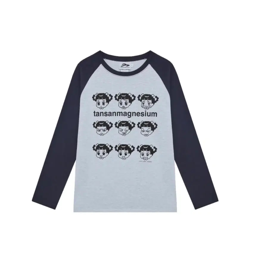 [BUNJANG] Annyeong Zadu X Tansa Raglan Long Sleeve T-shirt (Sky Blue) / 안녕자두야X탄산 나그랑 롱슬리브 (스카이블루)