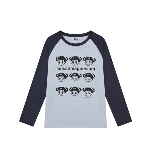 [BUNJANG] Annyeong Zadu X Tansa Raglan Long Sleeve T-shirt (Sky Blue) / 안녕자두야X탄산 나그랑 롱슬리브 (스카이블루)