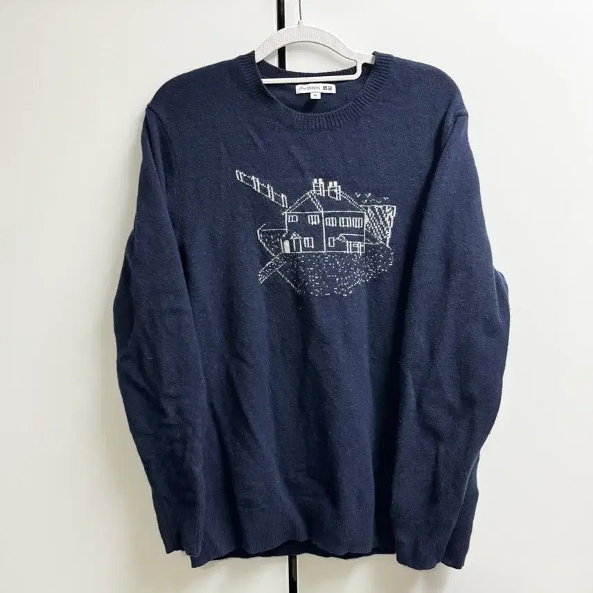 [BUNJANG] Uniqlo X JW Anderson Embroidered Navy Knit XXL / 유니클로 X JW앤더슨 집 자수 네이비 니트 xxl