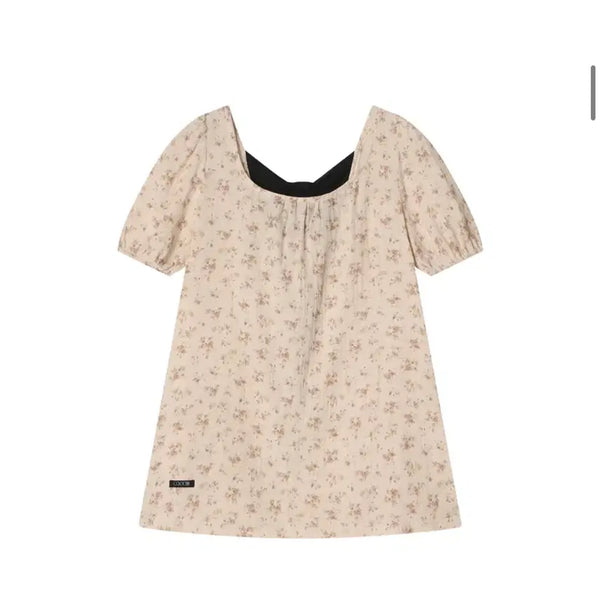 [BUNJANG] Colocynth Black Tie Blouse Vintage Floral / 콜로신스 블랙 타이 블라우스 빈티지 플라워