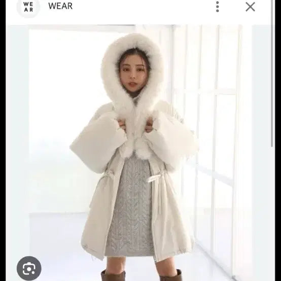 [BUNJANG] Nice Club Fur Hooded Coat White / 나이스클럽 퍼 후드 코트 화이트 잠바 패딩 자켓 화이트