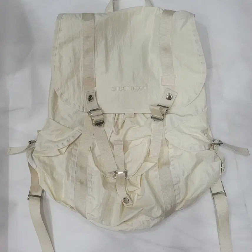[BUNJANG] Smooth Mood Backpack Ivory / 스무드무드 백팩 아이보리