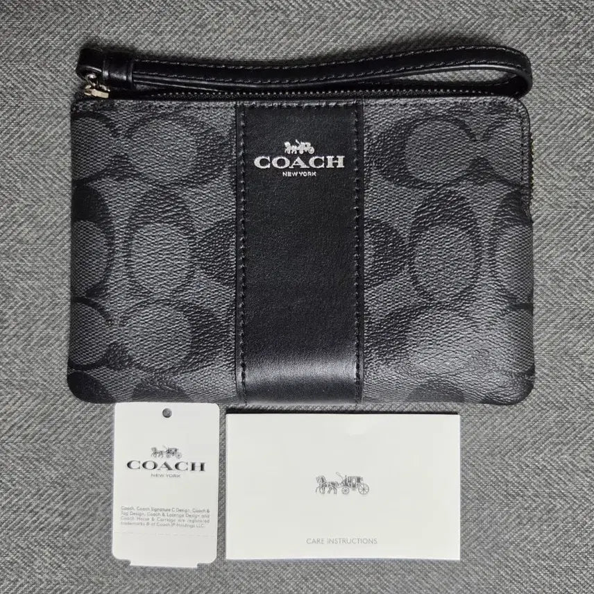 [BUNJANG] Coach Canvas Corner Zip Wristlet Wallet / [미사용] COACH 코치 캔버스 코너 지퍼 리스틀릿 지갑