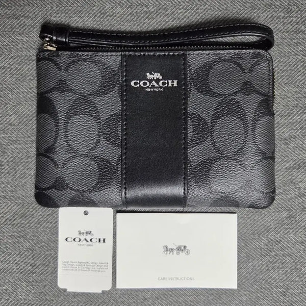 [BUNJANG] Coach Canvas Corner Zip Wristlet Wallet / [미사용] COACH 코치 캔버스 코너 지퍼 리스틀릿 지갑
