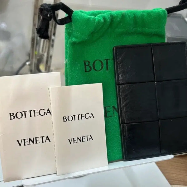 [BUNJANG] Bottega Veneta Lambskin Card Holder Black / 보테가 베네타 카드지갑 램스킨 블랙