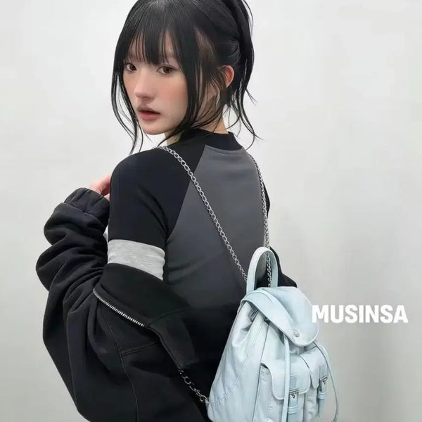 [BUNJANG] The Barnet Mini Backpack Velvet Chain / 더바넷의 미니 백팩 벨벳 체인