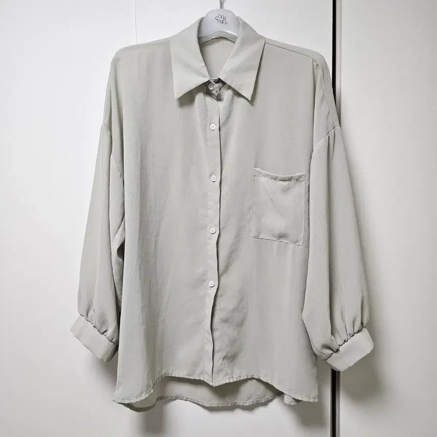 [BUNJANG] Sheer Shirt (Green) / 시스루 셔츠(그린)