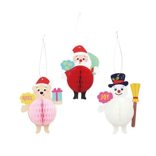 [BUNJANG] MARK'S Japan Christmas Pompom Ornament Set (3 pcs) / 일본 MARK'S 크리스마스 종이 장식 3개 세트 / 폼폼 오너먼트 카드