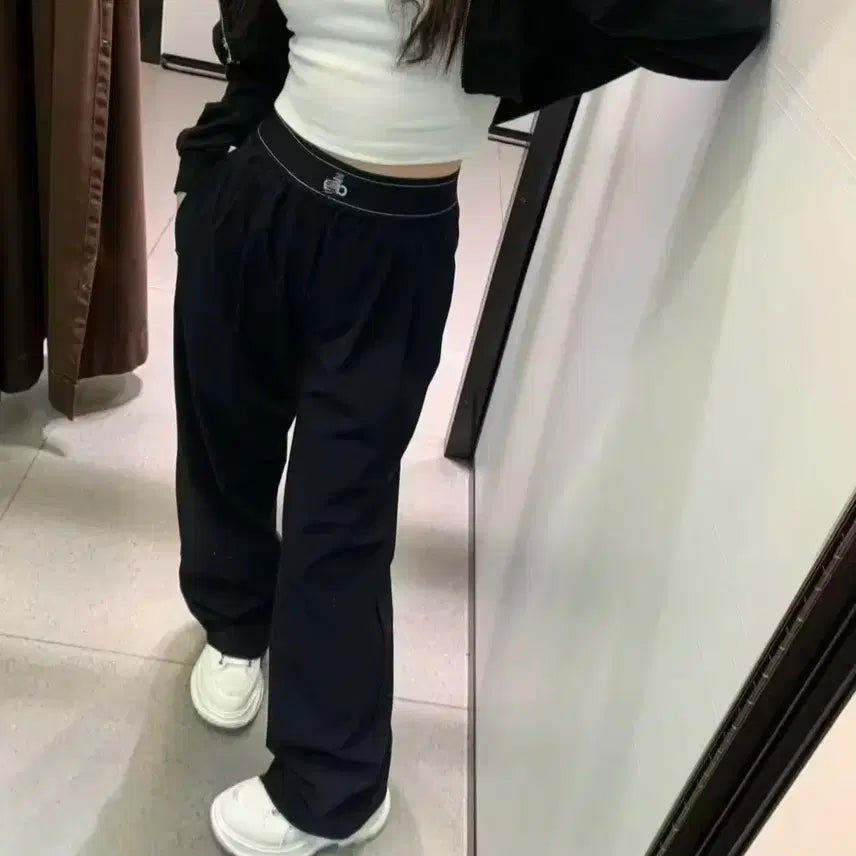 [BUNJANG] Alo Yoga Black Wide Leg Pants (Size S) / 알로 요가 블랙 와이드 팬츠 S