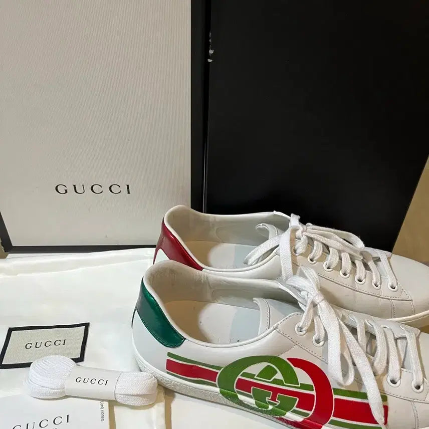 [BUNJANG] Gucci Ace Interlocking Sneakers / 구찌 에이스 인터로킹 스니커즈 40.5사이즈