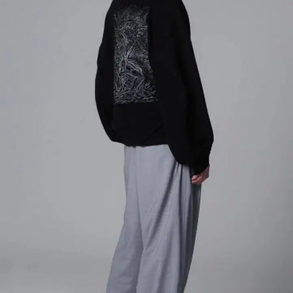 [BUNJANG] Songzio Collection PURE REBEL Embroidered Knit Black Size 50 / 송지오 컬렉션 PURE REBEL 엠브로이드 니트 블랙 50