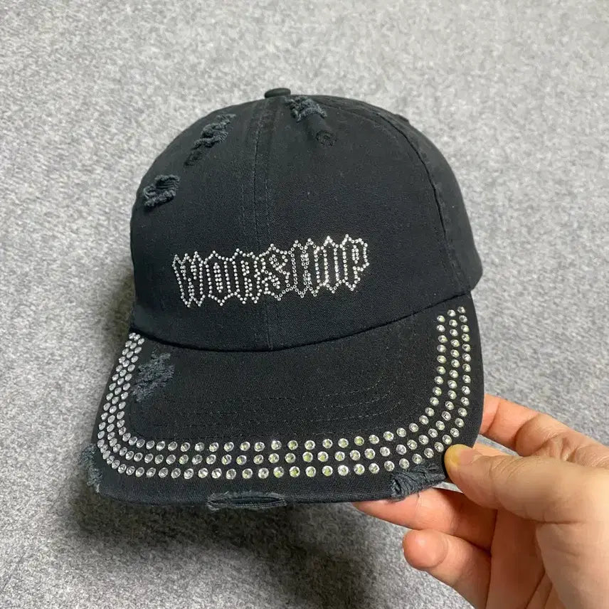 [BUNJANG] WORSHIP Damage Washed Ball Cap / 워십 WORSHIP 데미지 워시드 볼캡