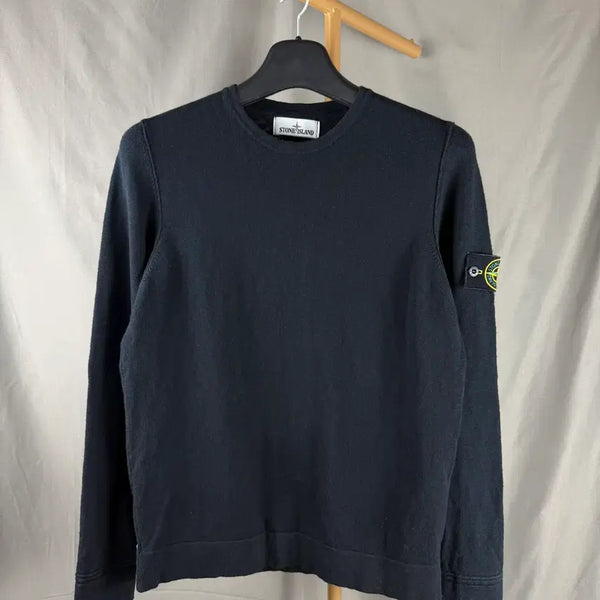 [BUNJANG] Stone Island Patch Round Knit Sweater M / M ) 스톤아일랜드 와펜패치 라운드 니트