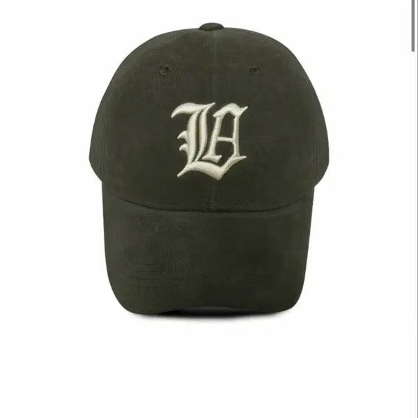 [BUNJANG] Lin Avenue LA Bold Cotton Ball Cap Khaki / 린에비뉴 LA 볼드 코튼 볼캡 카키