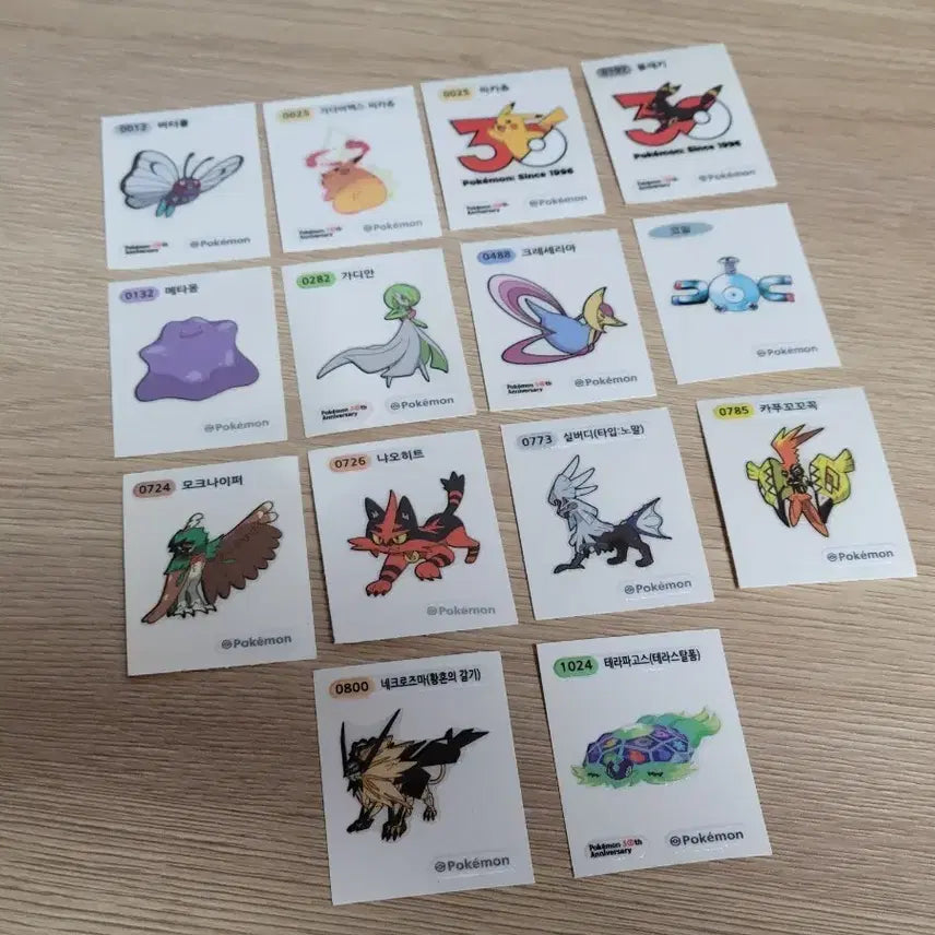 [BUNJANG] Pokemon Sticker Bundle Set (Pikachu, Ditto, Gardevoir, etc.) / 포켓몬 띠부씰 피카츄,메타몽,가디안 외 일괄