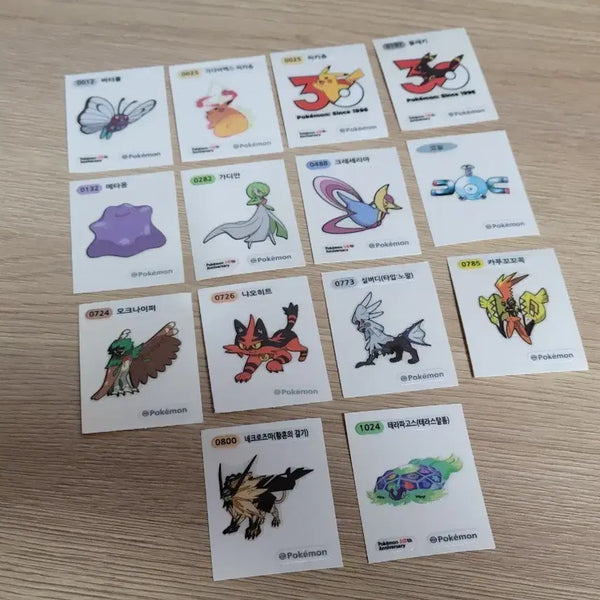 [BUNJANG] Pokemon Sticker Bundle Set (Pikachu, Ditto, Gardevoir, etc.) / 포켓몬 띠부씰 피카츄,메타몽,가디안 외 일괄