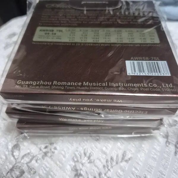 [BUNJANG] Alice 7-String Electric Guitar Nickel Strings 5-Pack Bundle Set / [미개봉] Alice 7현 일렉기타 니켈줄 5팩 일괄 판매