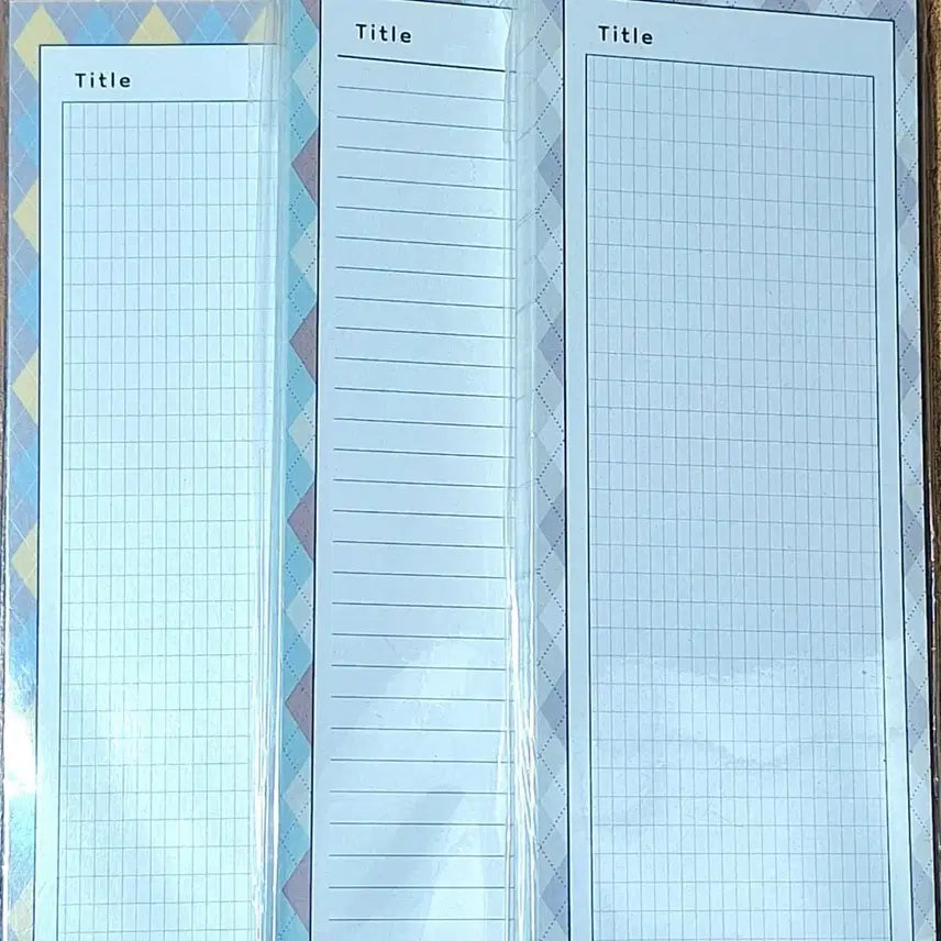 [BUNJANG] Argyle B5 Half Notepads (3-Pack) / 아가일 b5 하프 노트패드 3권