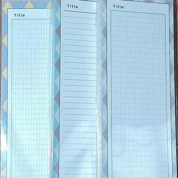 [BUNJANG] Argyle B5 Half Notepads (3-Pack) / 아가일 b5 하프 노트패드 3권